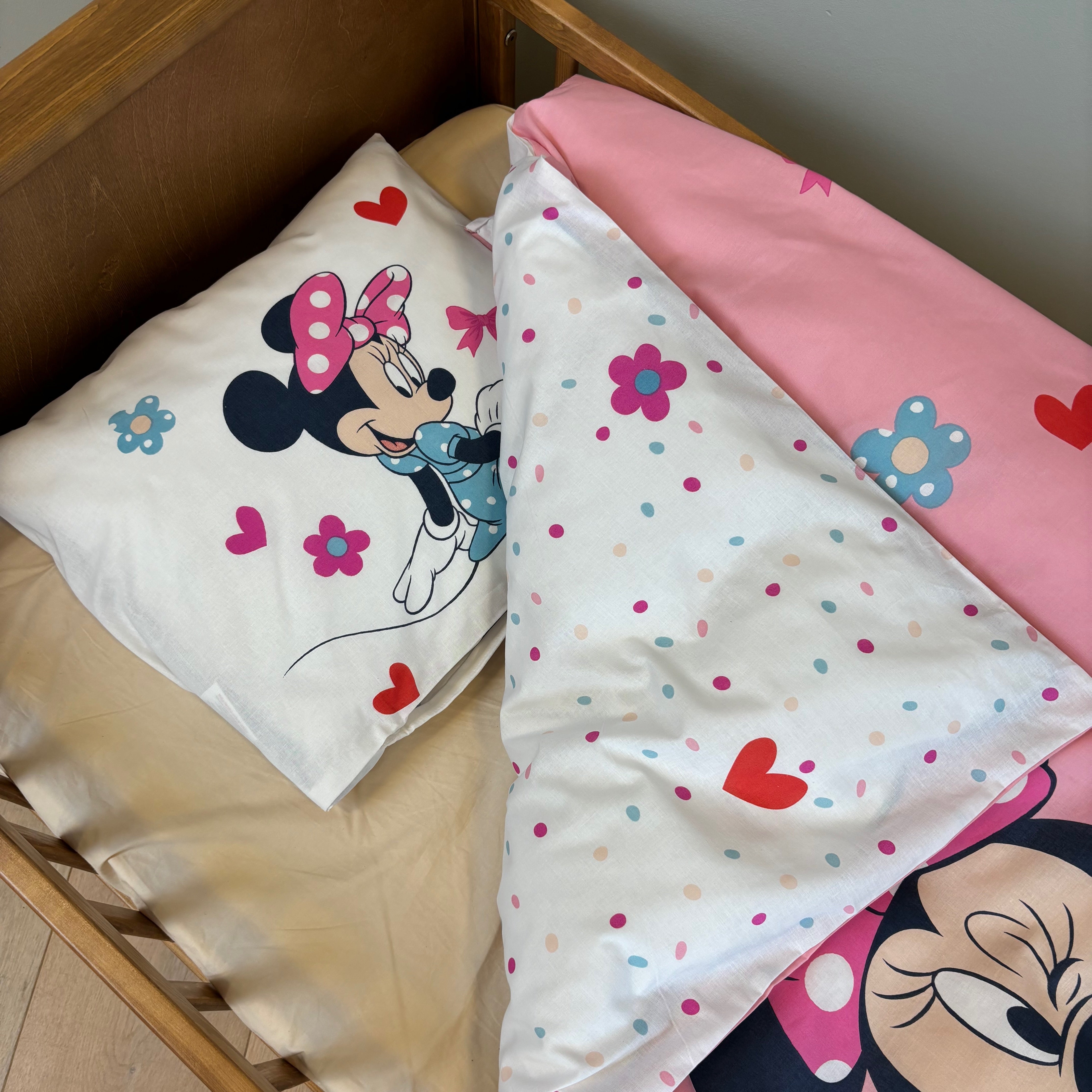 B - Senior sengetøj - Minnie - 140x200 cm - 100% Bomuld