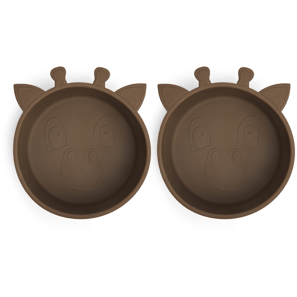 nuuroo - Dyb silikone tallerken - 2-pak - 100% LFGB silikone - Acorn