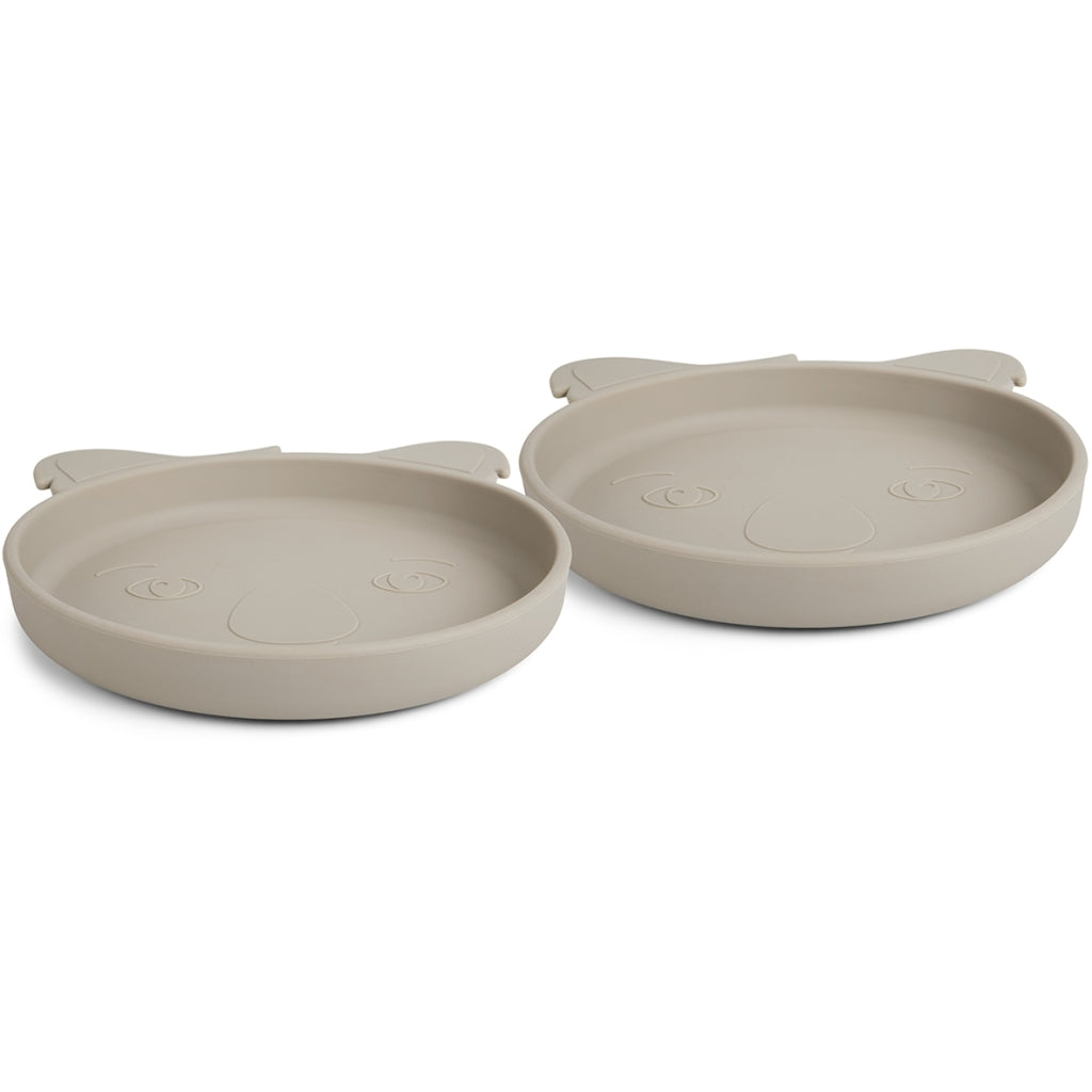 nuuroo - Silikone tallerken - 2-pak - 100% LFGB silikone - Cobblestone