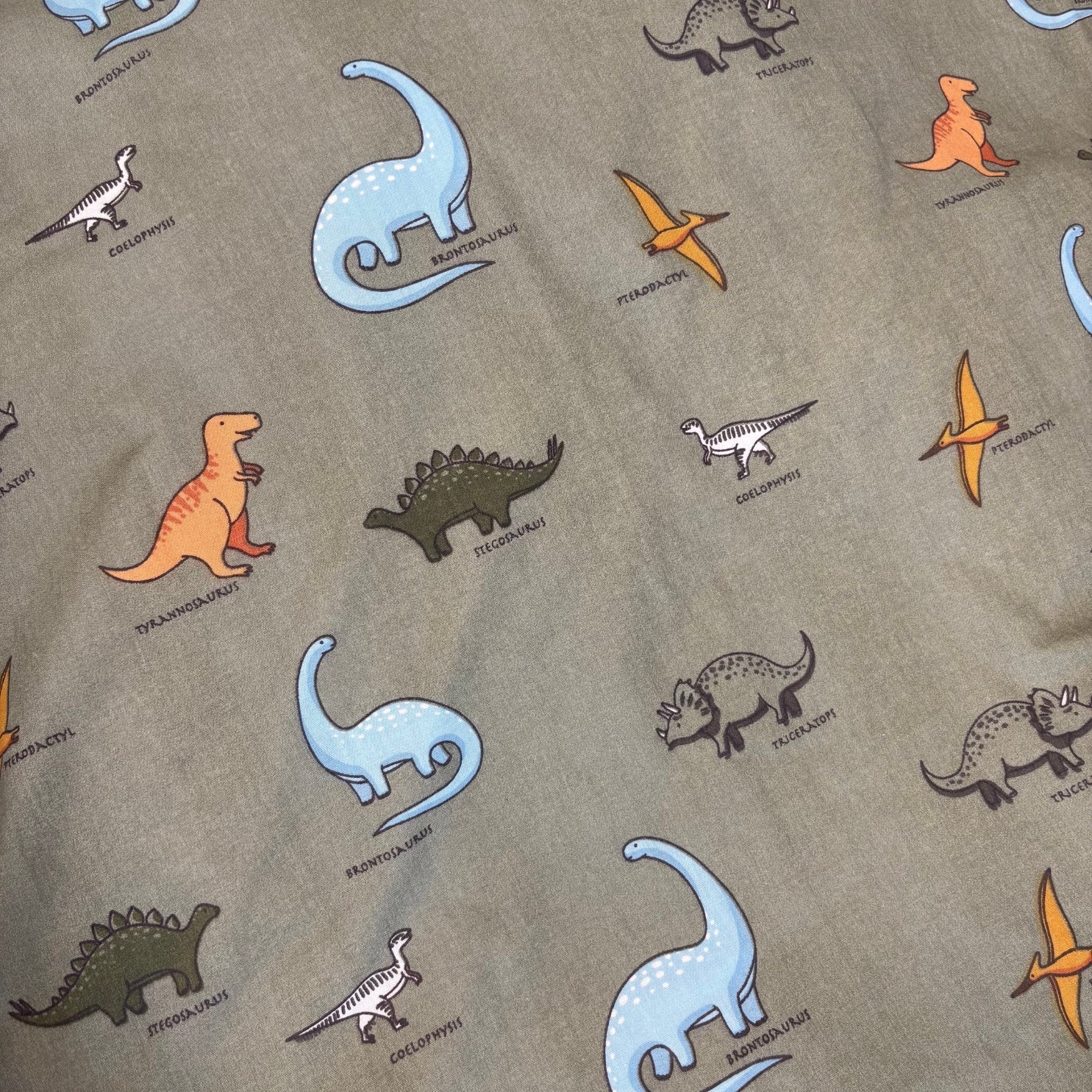 By Mats - Baby sengetøj - 100% Blødt bomuld - Dino names