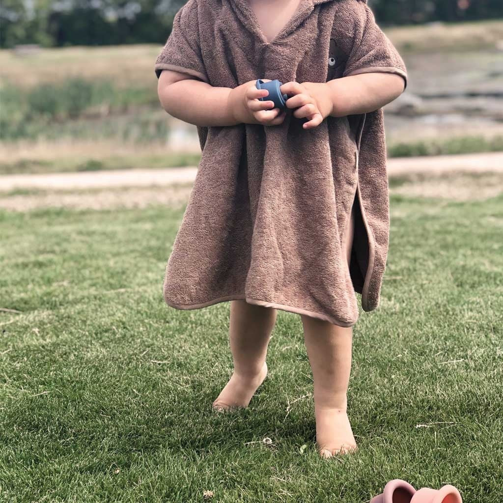 Petu Petu - Blød Celsa poncho til børn - 100% bomuld - Teddy