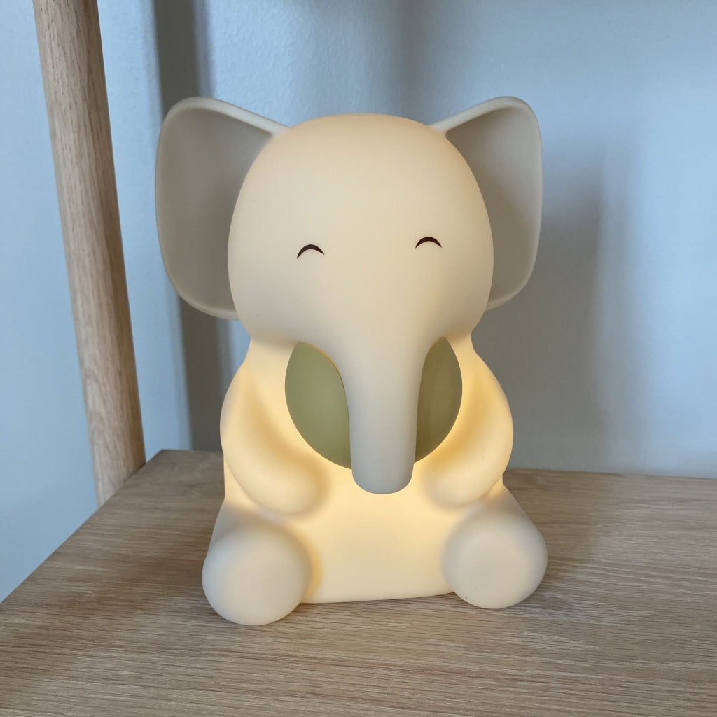 nuuroo - Silikone natlampe - Vågelampe til børn - Cream