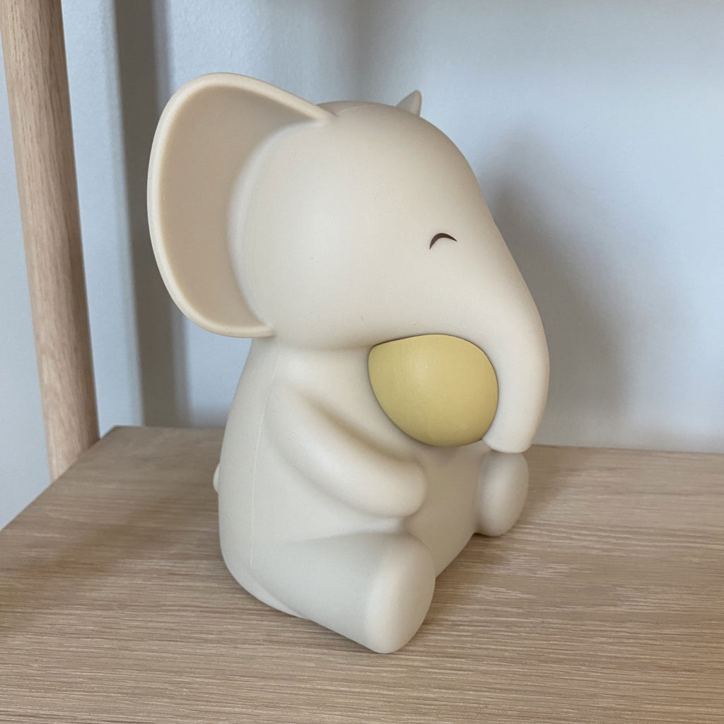 nuuroo - Silikone natlampe - Vågelampe til børn - Cream