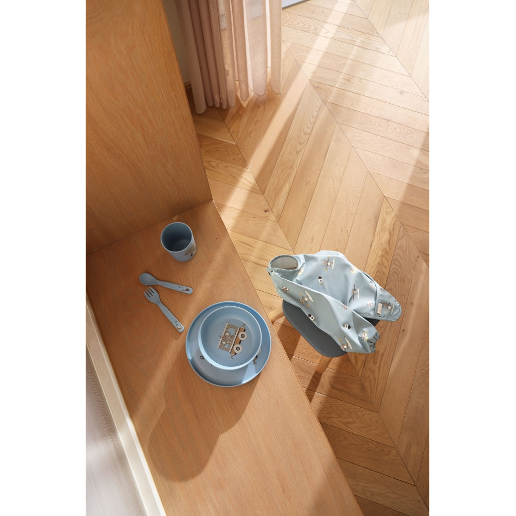 nuuroo - Spisesæt i PLA - 5-pak - 100% bioplast - Dusty Blue