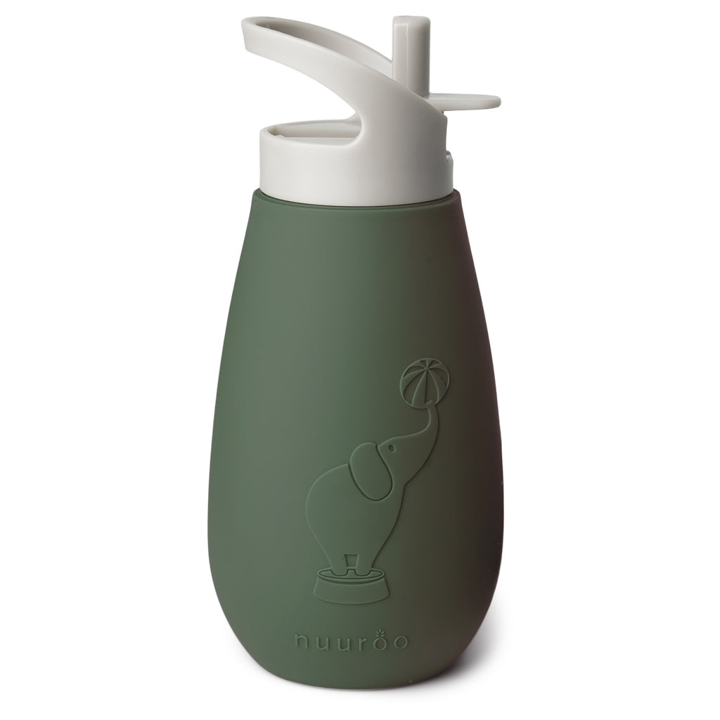 nuuroo - Silikone drikkeflaske - Vandflaske - 350 ml - Dusty Green