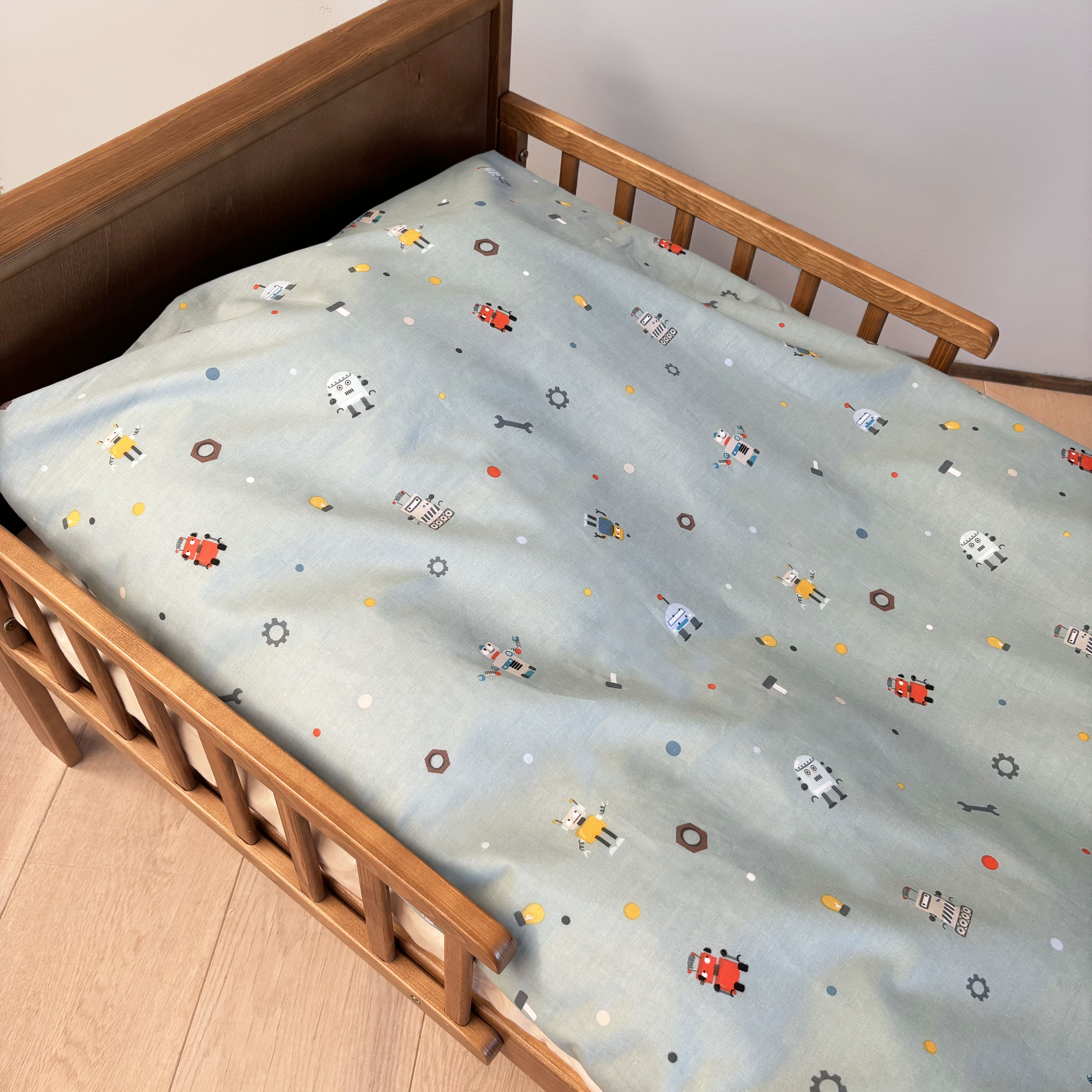 By Mats - Junior sengetøj - 100% Blødt bomuld - 100x140 cm - Robot