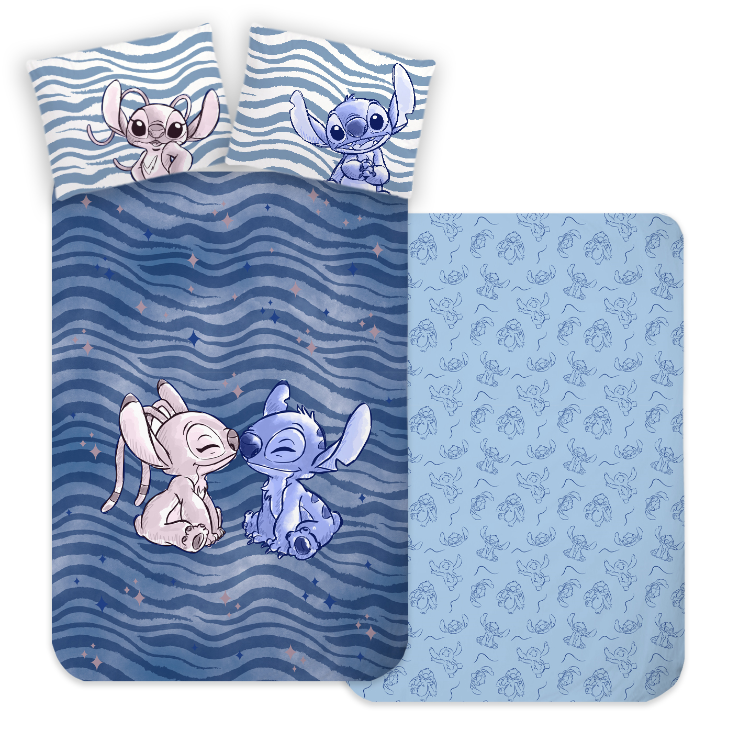 B - Junior sengetøj - 100x140 cm - 100% Bomuld - Lilo