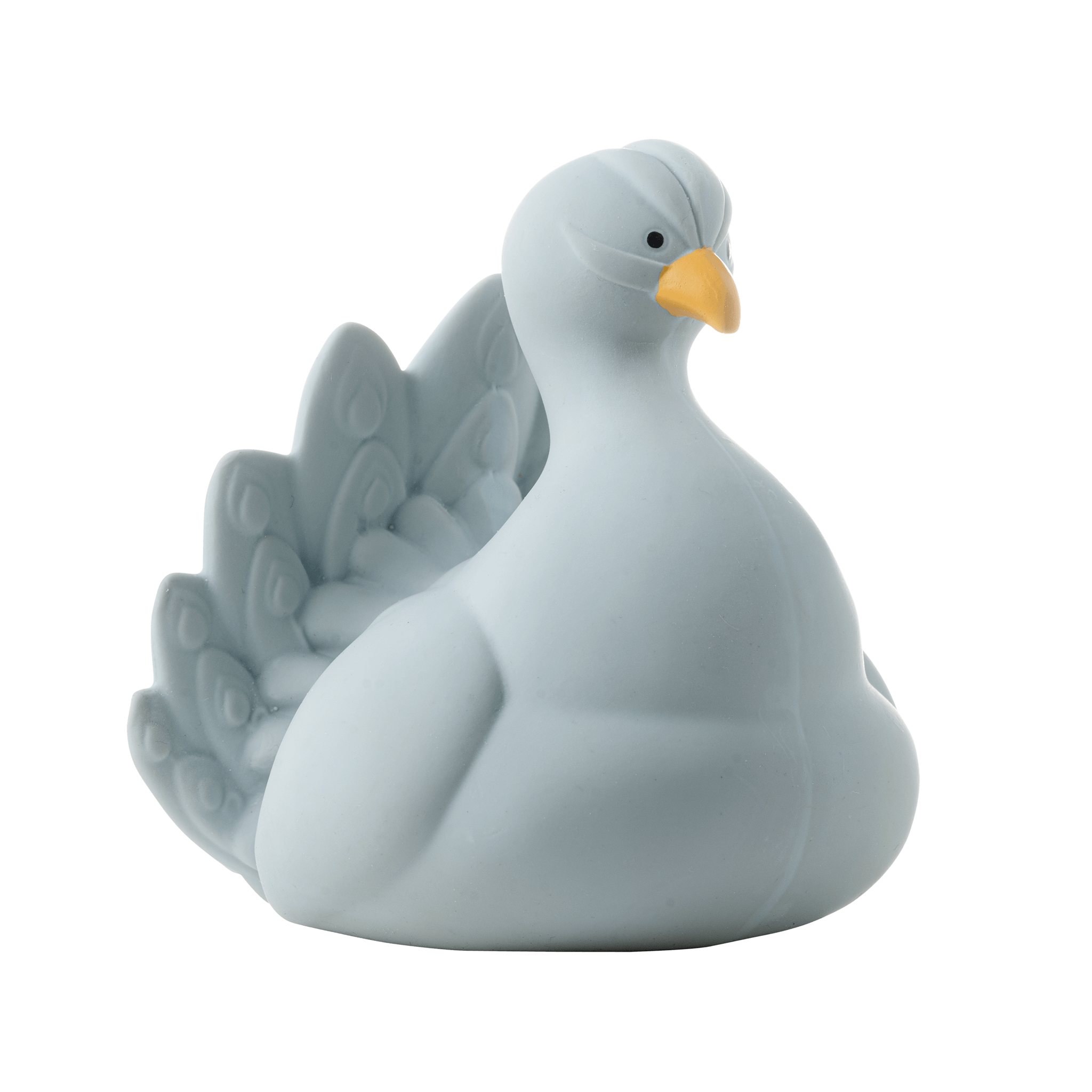 Natruba - Badedyr i naturgummi - Lyseblå påfugl