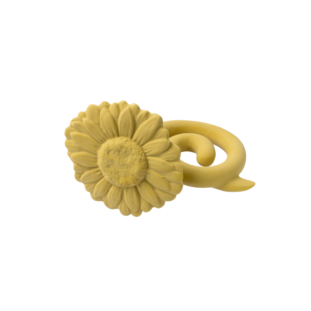 Natruba - Bidering til babys gummer - Naturgummi - Gul solblomst