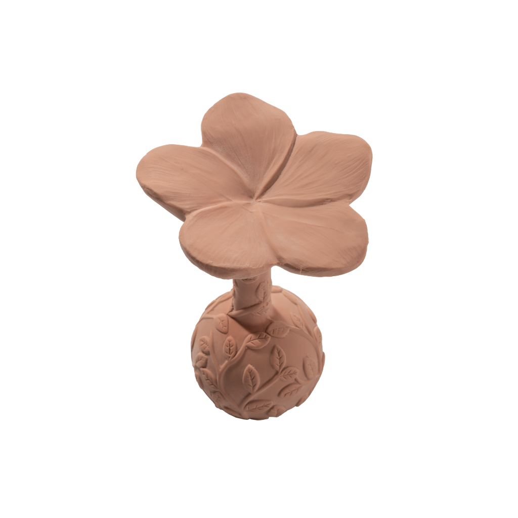 Natruba - Bidering med rangle - Naturgummi - Old rose