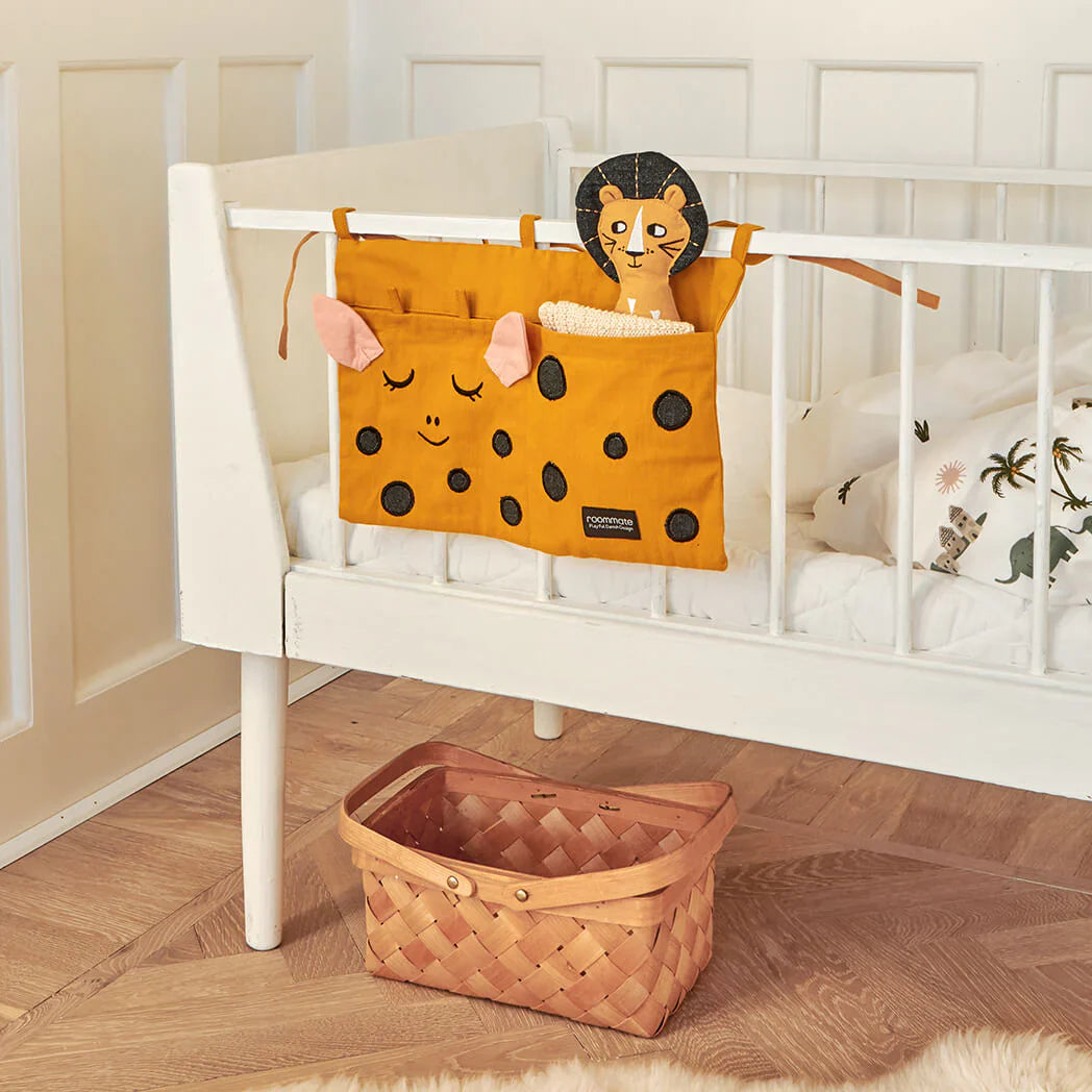 Roommate - Sengelomme - 2 lommer - Økologisk bomuld - Gul giraf