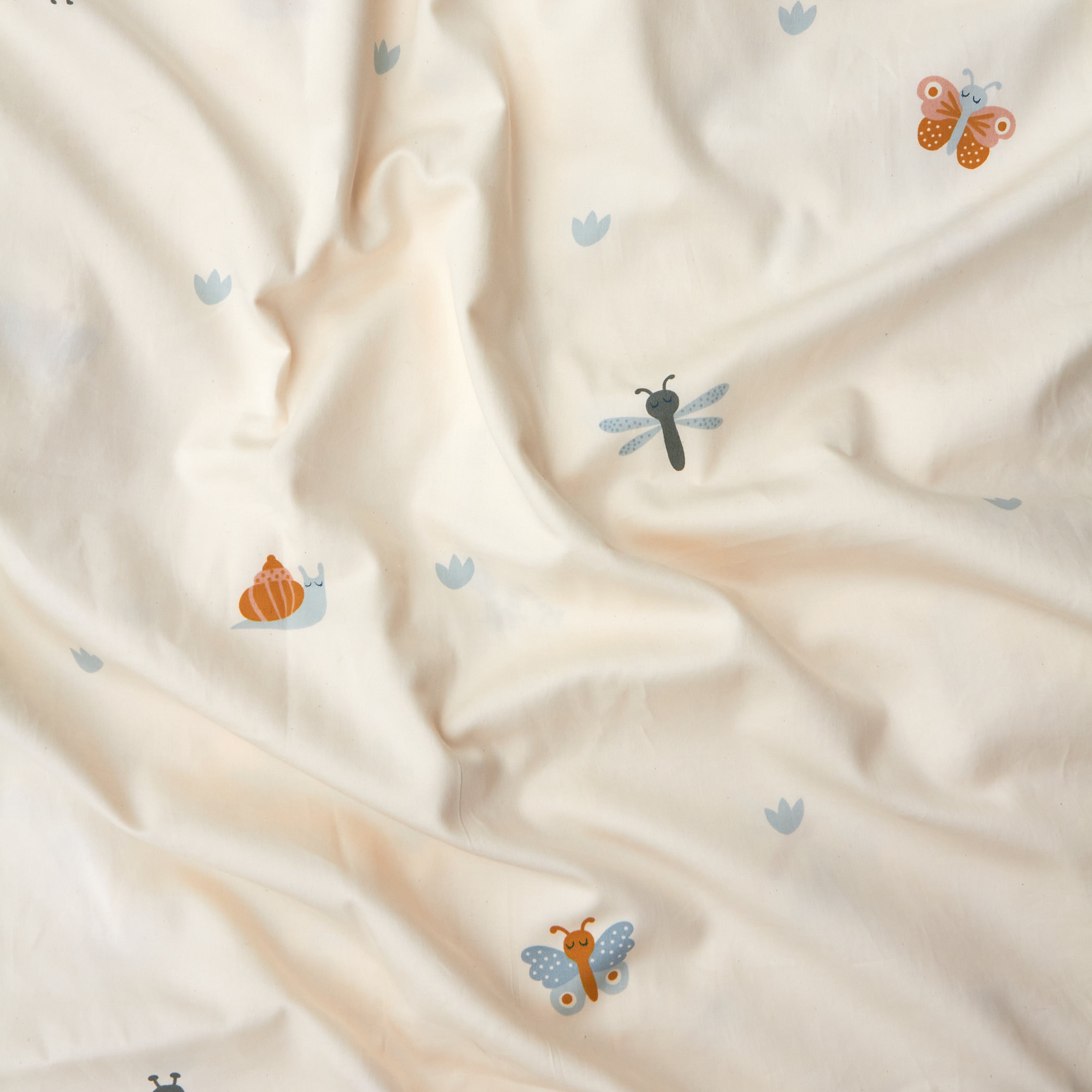 Roommate - Junior sengetøj - 100% økologisk bomuldssatin - 100x140 40x60 cm - Baby Bugs