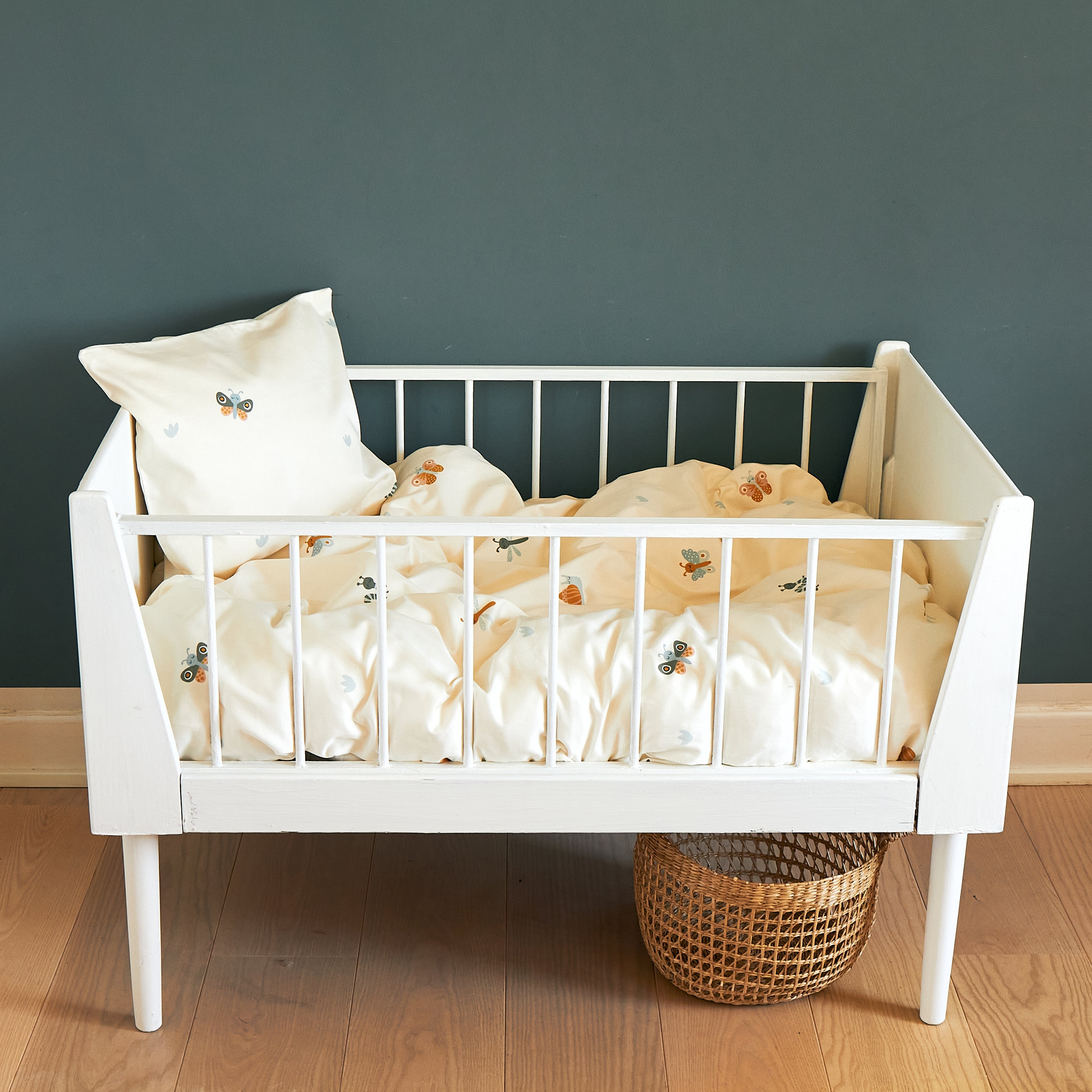 Roommate - Junior sengetøj - 100% økologisk bomuldssatin - 100x140 40x60 cm - Baby Bugs