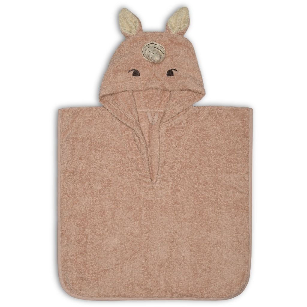nuuroo - Børne poncho - 100% økologisk bomuld - Rose unicorn