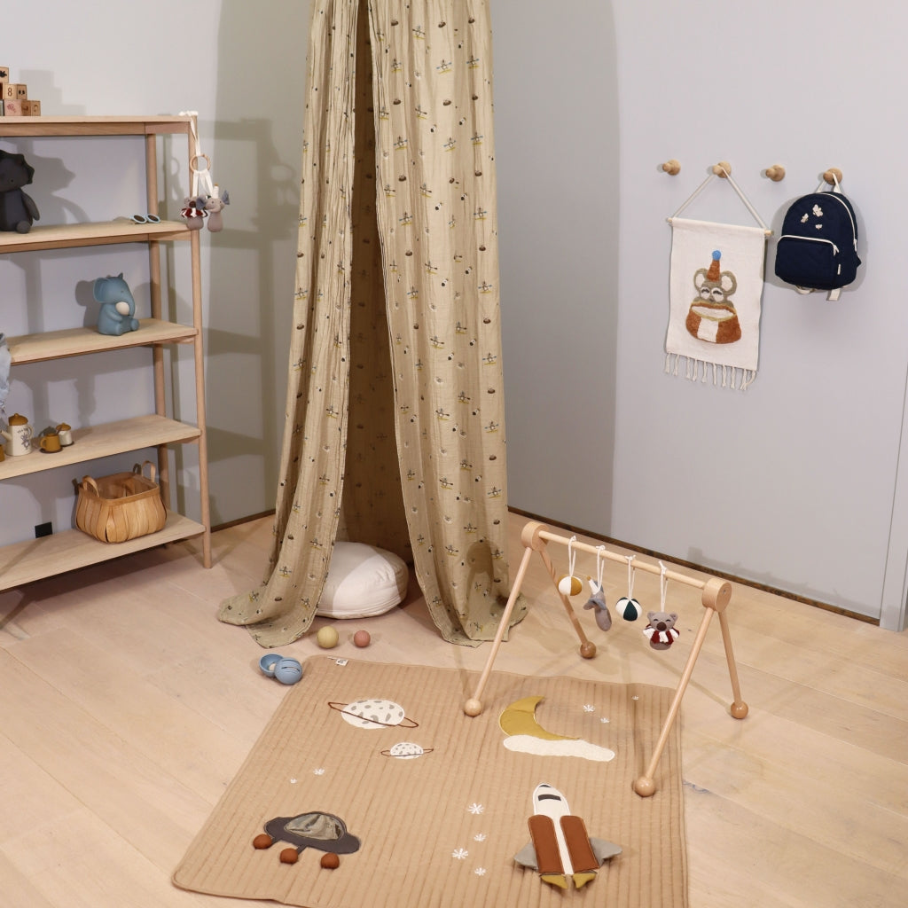 nuuroo - Aktivitetstæppe til børn - Økologisk bomuld - 110x110 cm - Space