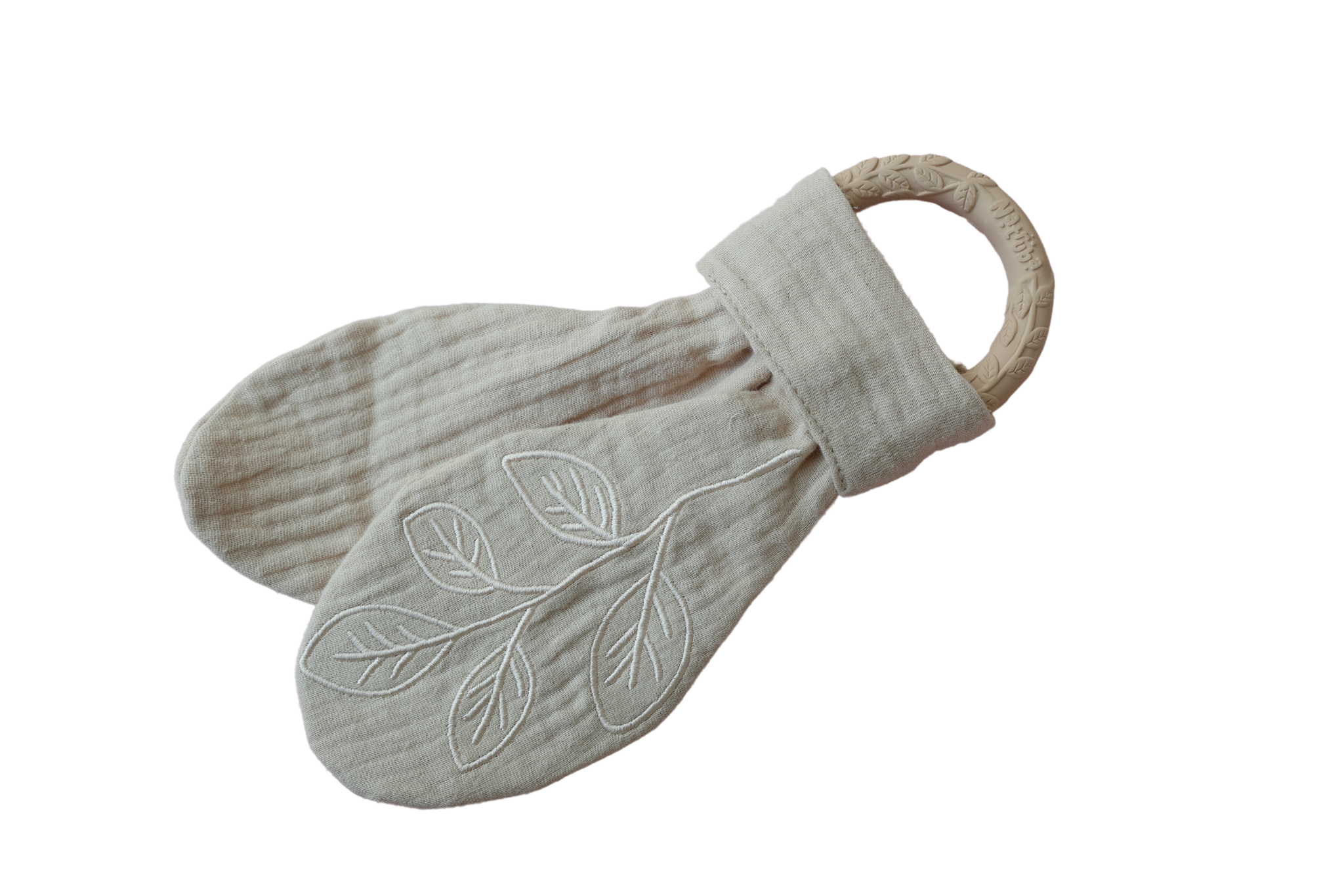 Natruba - 3-i-1 aktivitetslegetøj - Økologisk bomuld og naturgummi - Creme