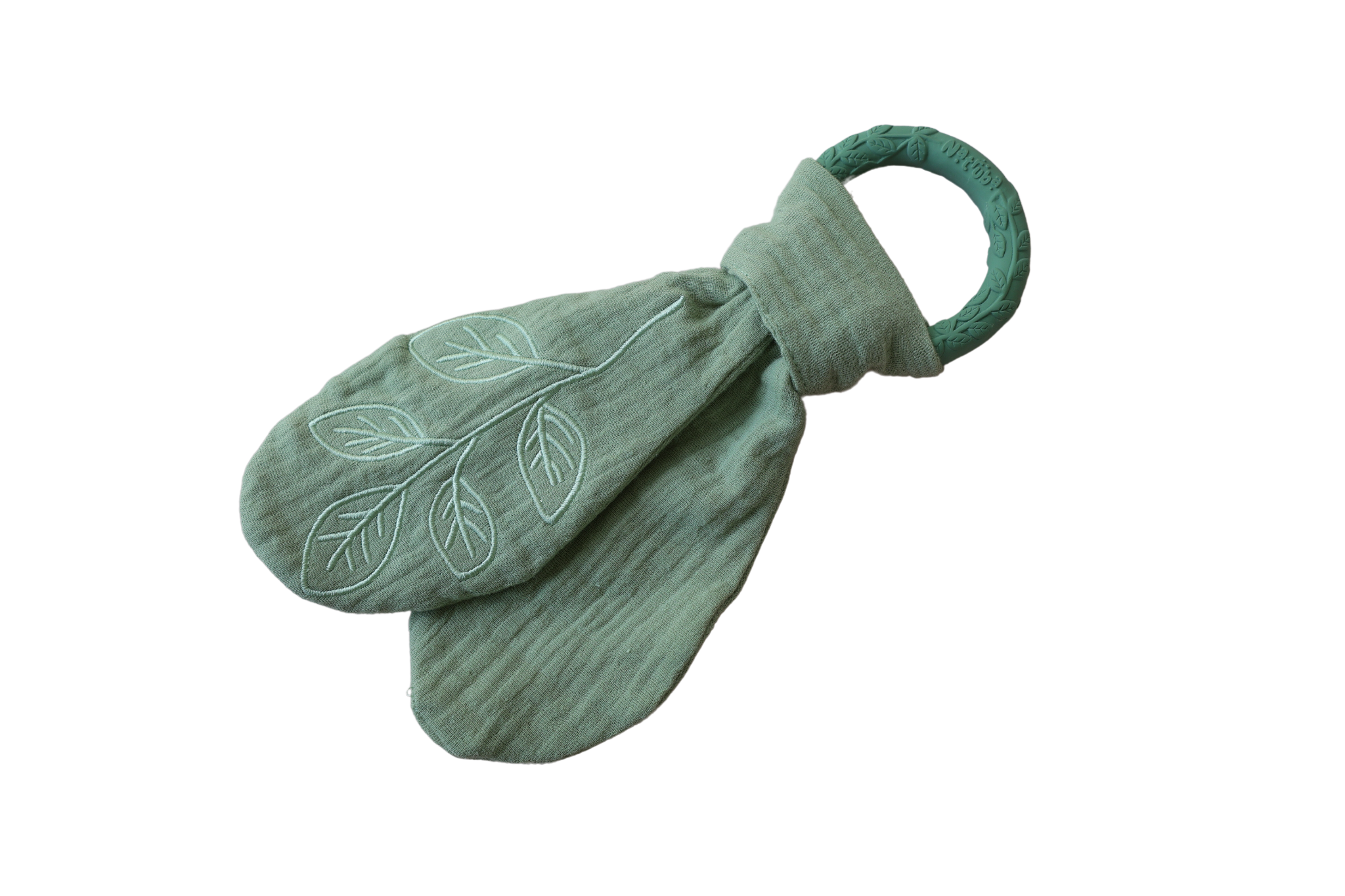 Natruba - 3-i-1 aktivitetslegetøj - Økologisk bomuld og naturgummi - Grøn