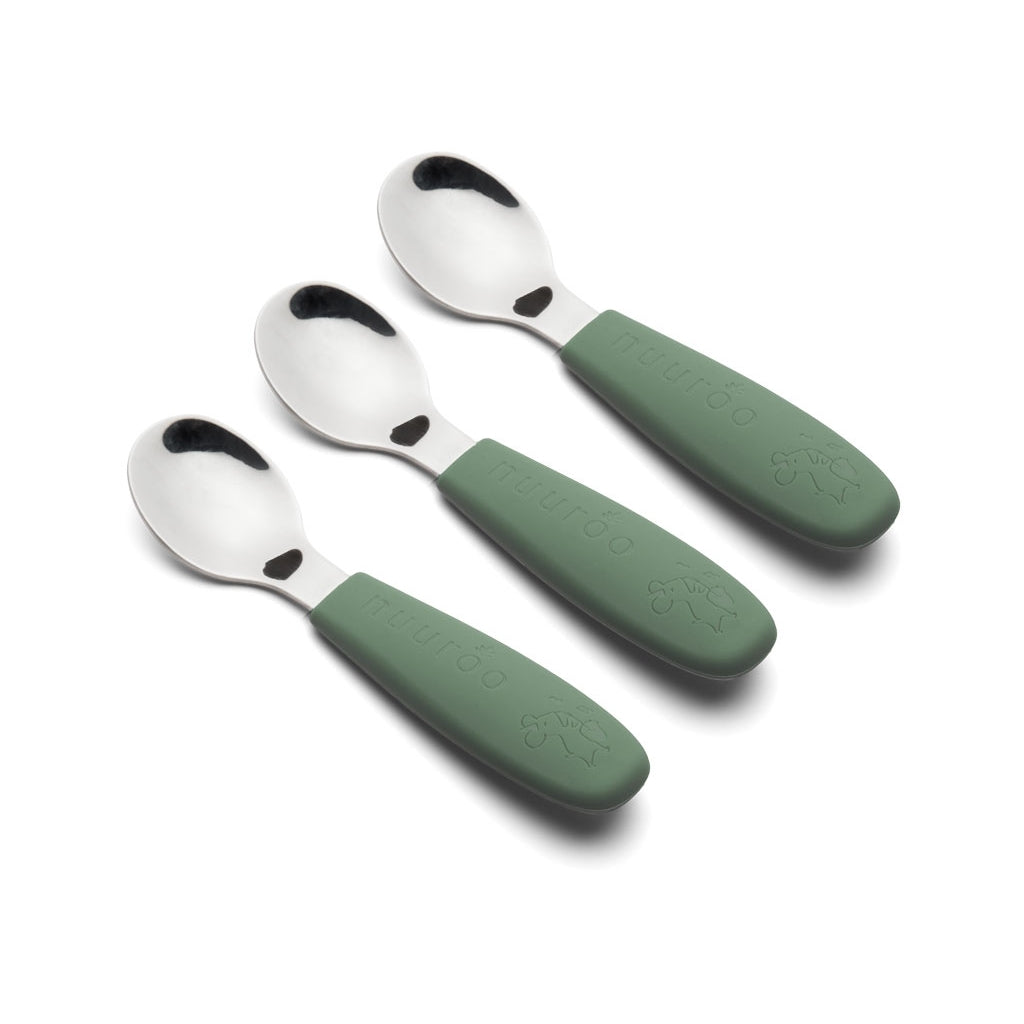 nuuroo - Skeer til børn - 3-pak - Børneskeer - Dusty Green