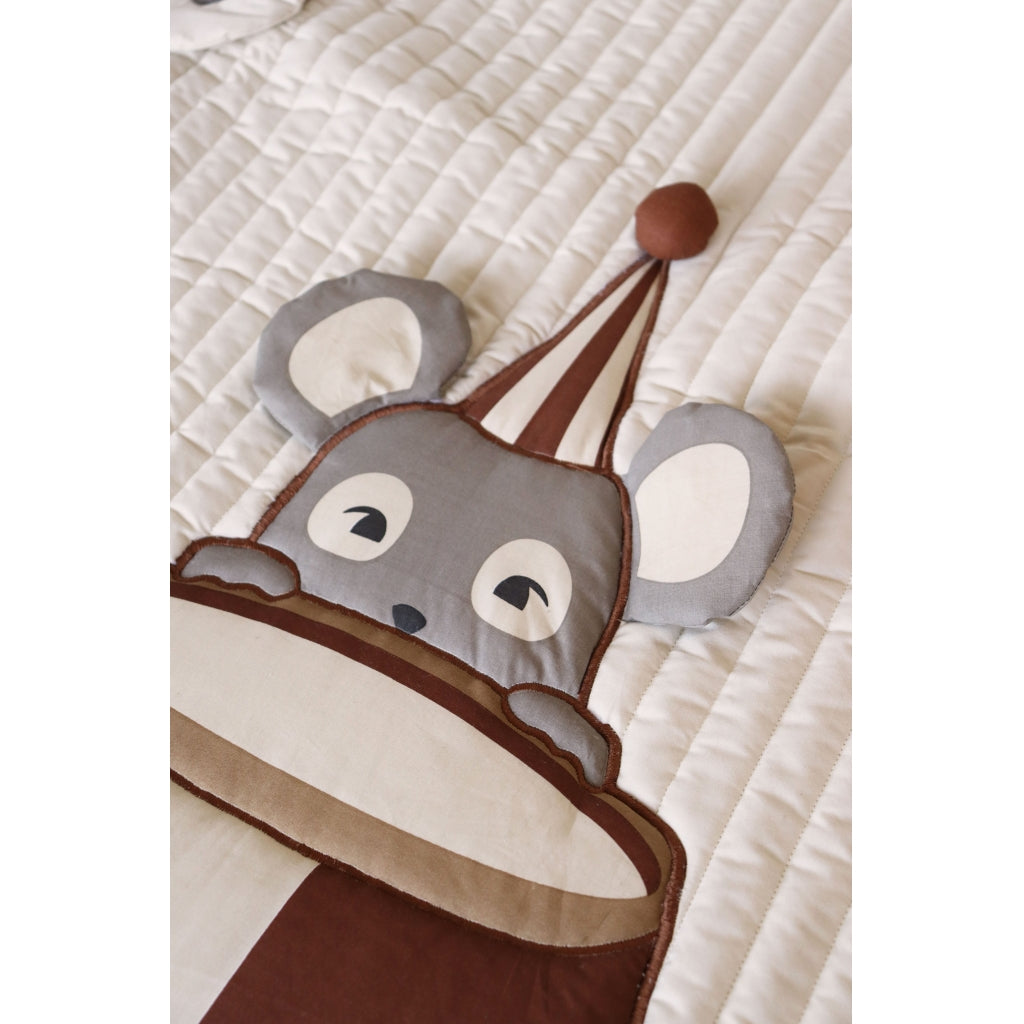 nuuroo - Aktivitetstæppe til børn - Økologisk bomuld - 110x110 cm - Train