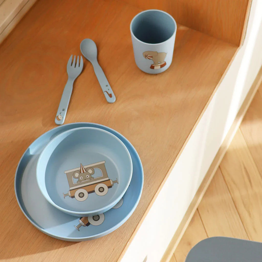 nuuroo - Dybe tallerkner - 2-pak - 100% bioplast - Blåt mix