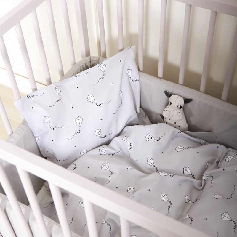 Roommate - Senior sengetøj - 140x200 cm - Økologisk bomuld - Grey Kite