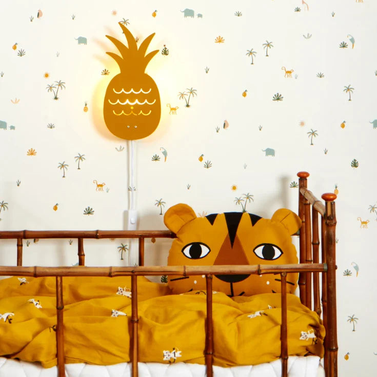 Roommate - Væglampe til børn - Ananas - 33x17 cm - Gul